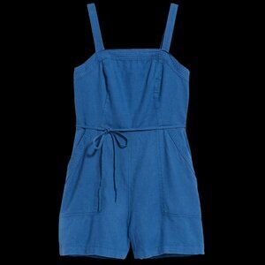 Old Navy Sleeveless Waist-Defined Linen-Blend Utility Romper -- 3.5-inch inseam